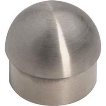 LAVI INDUSTRIES Lavi Industries, Half Ball End Cap, for 1.5" Tubing, Satin Stainless Steel 44-602/1H